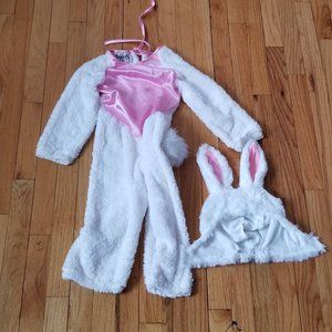 EUC Bunny plush costume with ears hat 2-3T